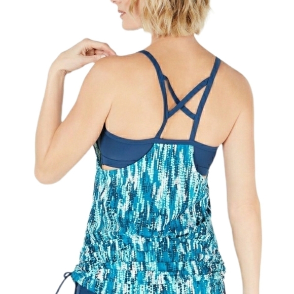 Go Gossip Womens Swim Suit Convertible Tankini Deep Dive Blue Swim Suit Medium - Picture 4 of 13